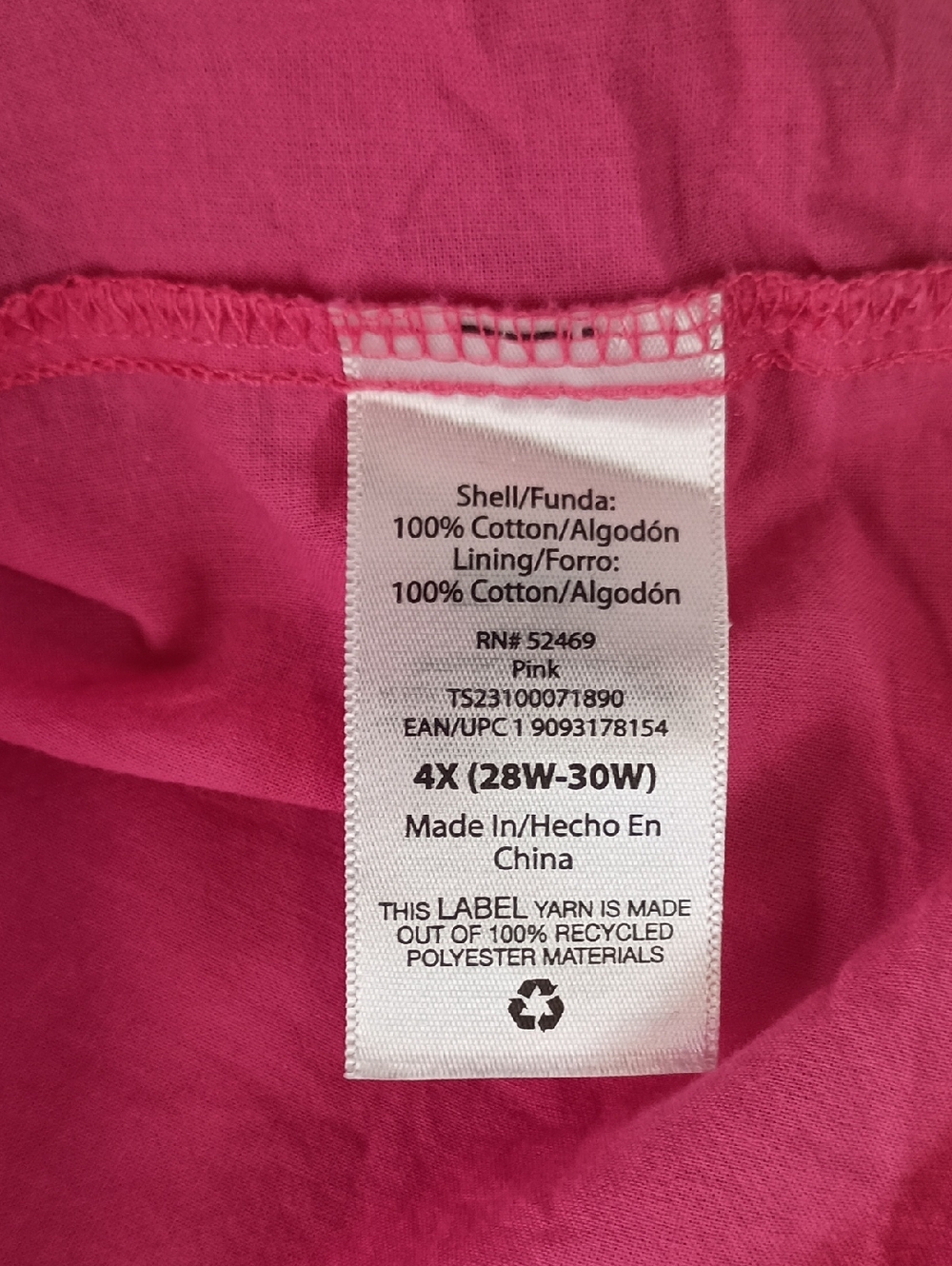 Women's Plus Size 4X Eyelet Ruffle Sleeve Babydoll Dress Hot Pink Cottage - Picture 7 of 8